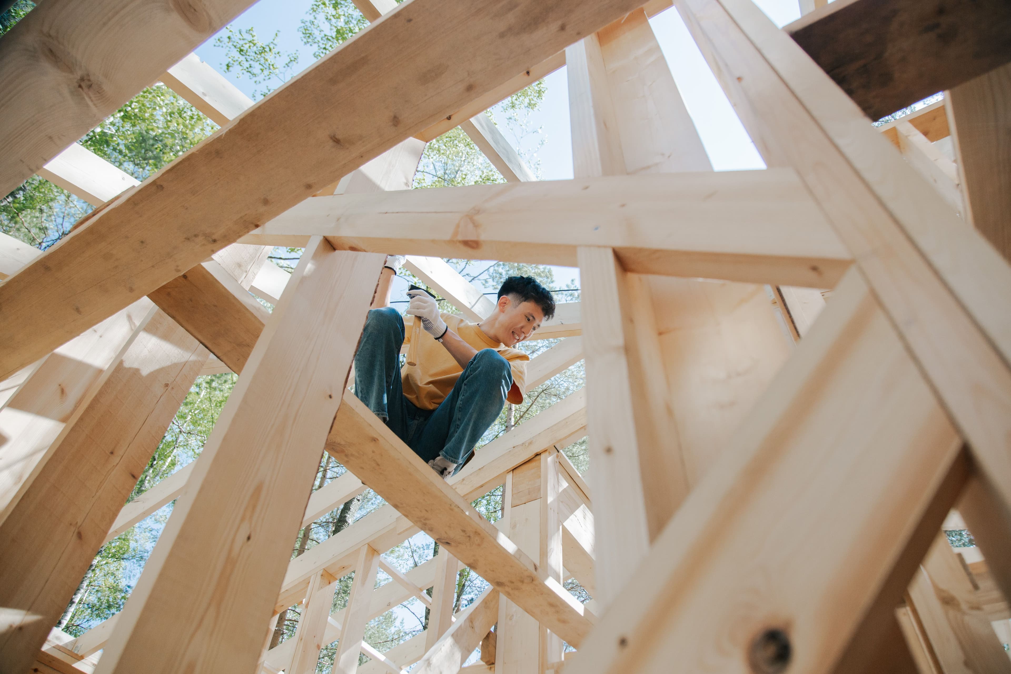 Chantier de construction résidentielle en cours